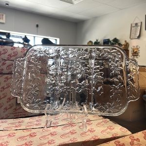 1-3 sectional crystal serving dish